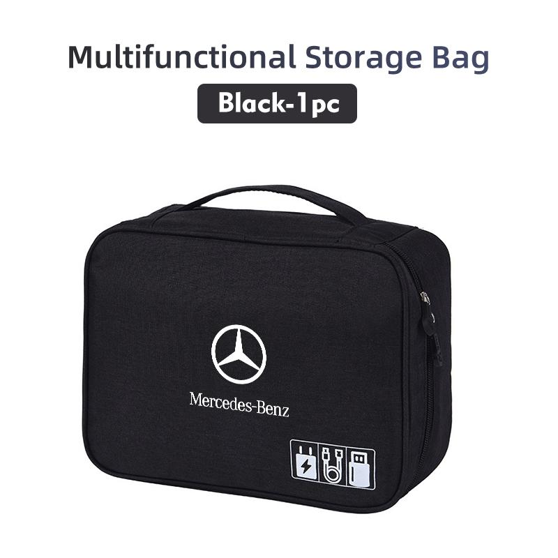 GLC GLB Для автомобиля Mercedes Benz Цифровое USB-зарядное устройство Штекер Сумка для хранения Кейс для дорожных кабелей CLK GLC W212 C200 C300 W203 W204 W205 black Opel