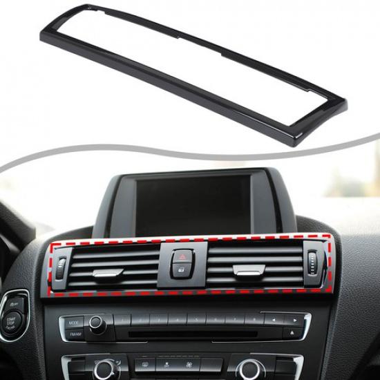 Glossy Piano Black Center Air Vent Trim For BMW 1/2 Series  F21 F22 F23 2012-18 gray CosmoCra