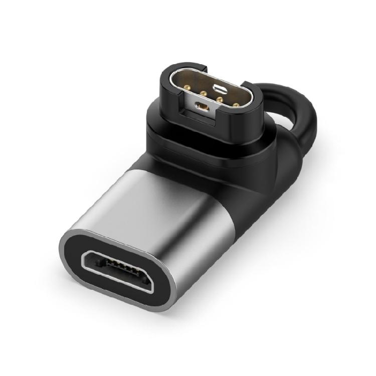Портативный USB C/USB 5-контактный адаптер для зарядки Умные часы Разъем-адаптер для зарядки Широкая совместимость для 5S/5S Plus/5/5+ black Manganese