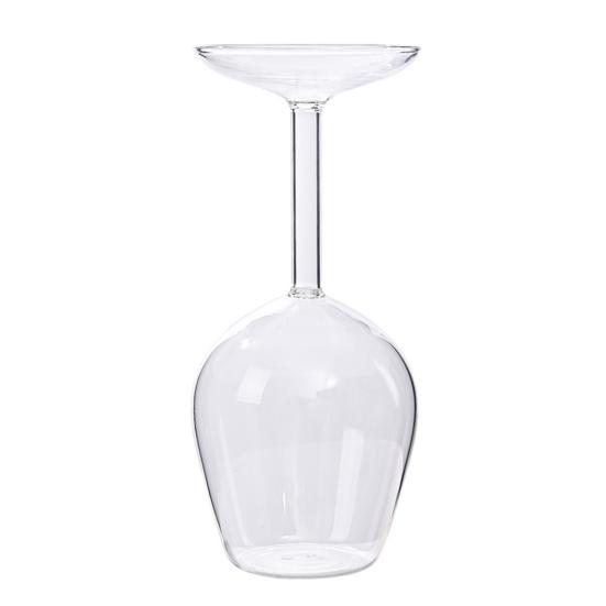 1/2Pcs Wine Glass Easy to Clean Dishwasher Safe Large Capacity Inverted Striped Design High Transparency Wine Glass 1pc white PekPit