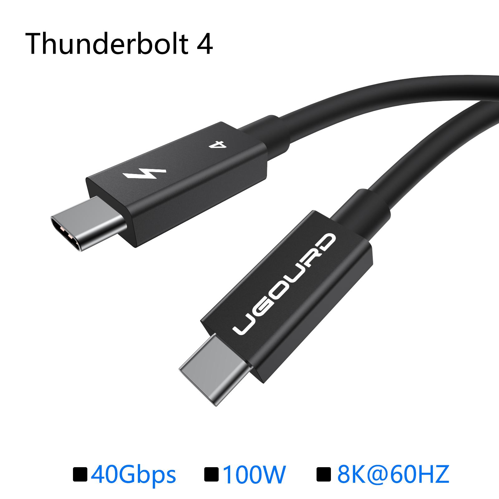100 Вт коаксиальный кабель Thunderbolt 4 Type C Egpu кабель 2 м Thunderbolt3 передача данных USB 4 кабель 8K 60 Гц для Macbook LG Dell 0.3m gray YTO phone case
