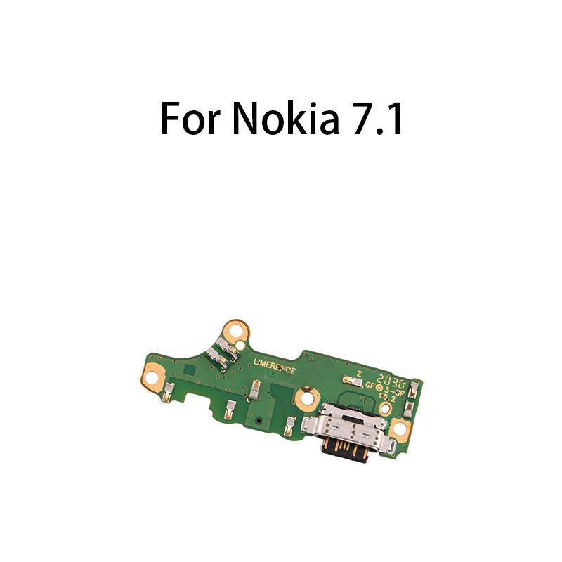 (org) USB Charge Port Jack Dock Connector Charging Board Flex Cable For Nokia 7.1 black Electronic Repair Parts