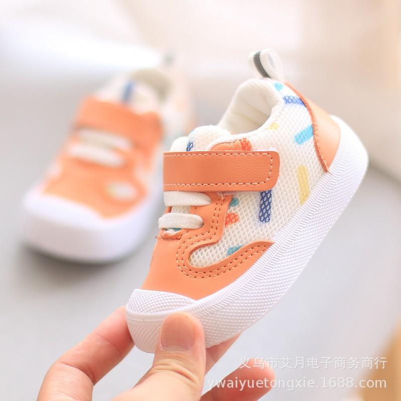 Детская обувь Bebe Shoe с мягкой подошвой для малышей Дышащая повседневная обувь для девочек Босоножки для детей Кроссовки для малышей Zapatos Bebe Niña 17insole12.5cm оранжевый ManCave Closet