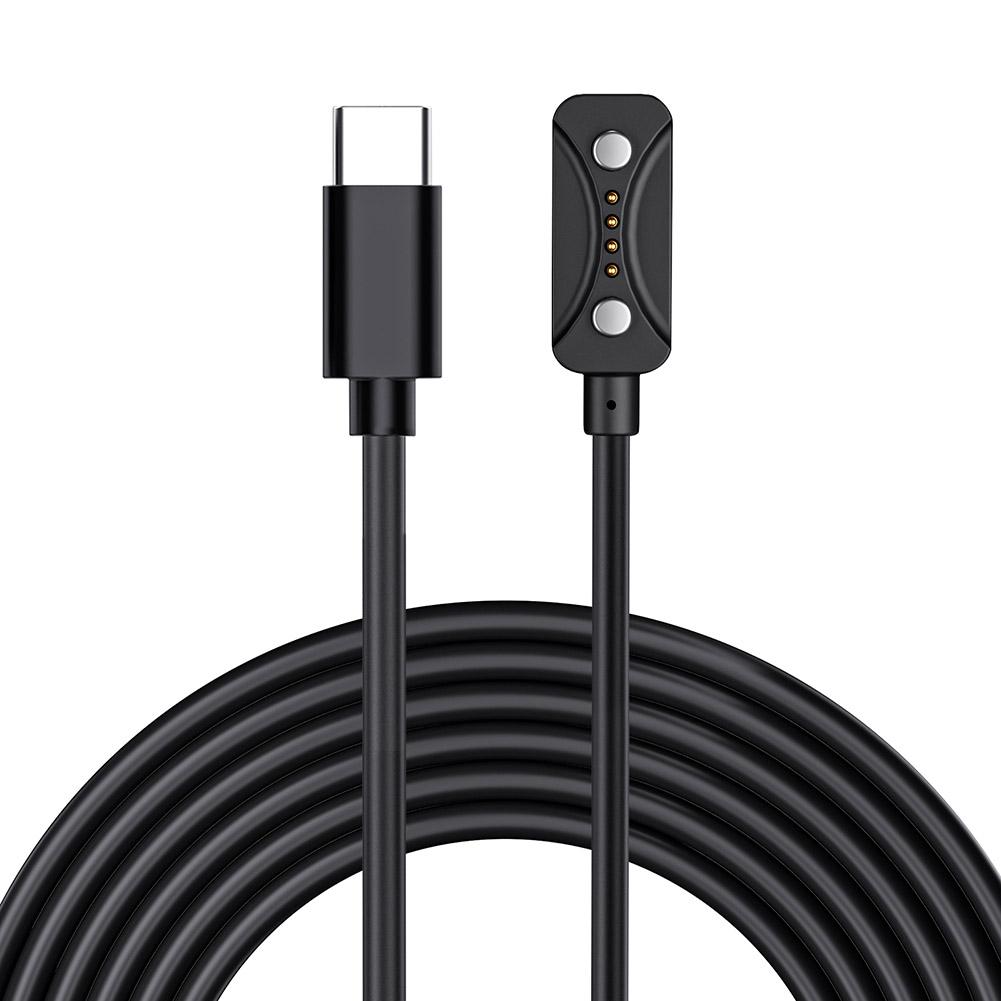 1M Portable USB C Power Adapter Cable Replacement Smartwatch Dock Charger Charging Cable Cord for Polar Pacer/Polar Pacer Pro чёрный YiLBX