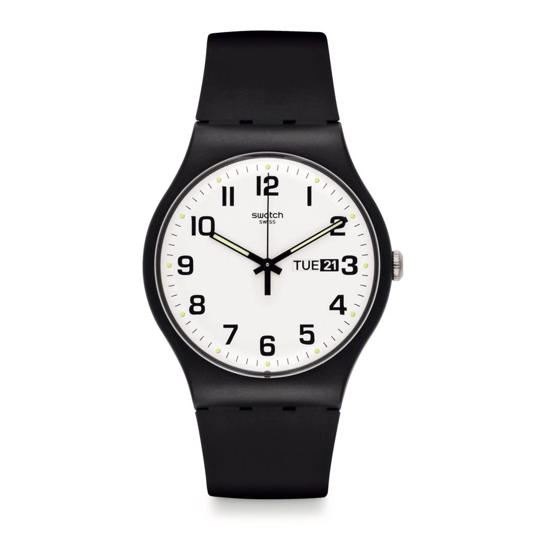 Swatch TWICE AGAIN Classic SO29B703 Черные наручные часы white HAYAO