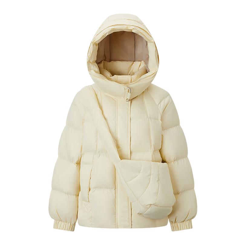 Женский пуховик с капюшоном Qiurengang Y318190Y XL (175) white JDST online