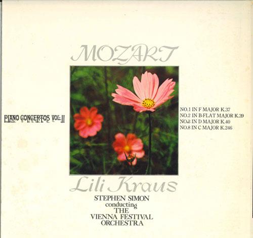 LP Record STEPHEN SIMON, THE VIENNA FESTIVAL  - Mozart Piano Concertos Vol.II SONC10087 CBS/SONY Japan Classical Used RecordCityJP