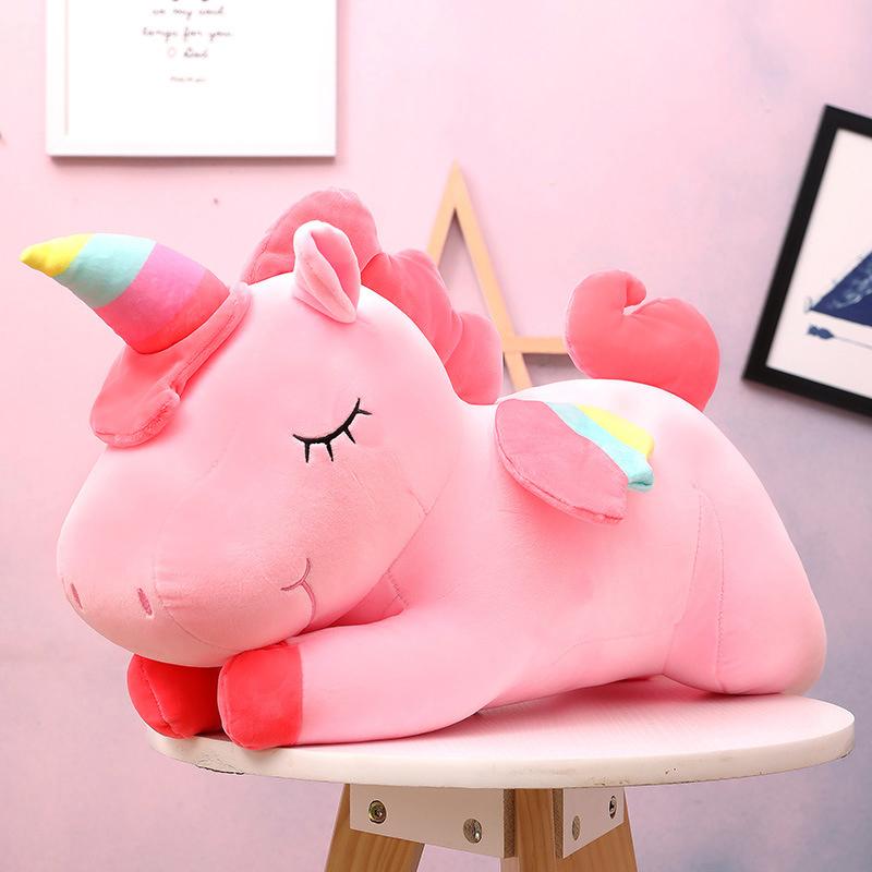 Мягкая игрушка-единорог Kawaii, мягкая игрушка-единорог, мягкие куклы, животные, лошади, игрушки для детей, подушка для девочек, подарки на день рождения розовый Beautiful and handsome