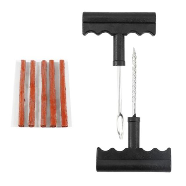 Best Quality Car Tire Repair Tool Tire Repair Kit Studding Tool Set Auto Bike Tubeless Tire Tyre Puncture Plug Garage Tools красный Lumiv02