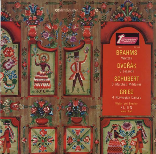 LP Record JOHANNES BRAHMS / ANTONÍN DVOŘÁK /  - Music For Piano Four Hands TV34041S Turnabout 1966 US Classical Used red RecordCityJP