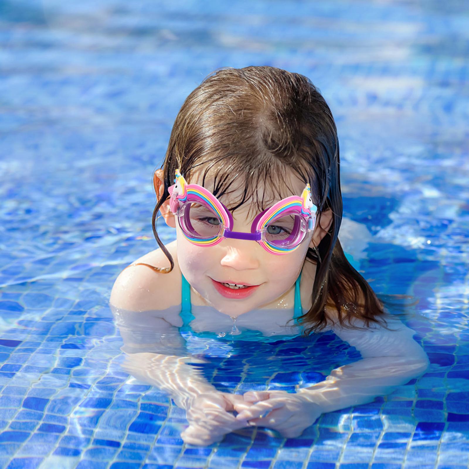 1pc Lovely Children Swimming Goggle Fog and UV Protection Swim Sun Glasses Colorful Swimming Goggles Swimming Sun Glasses gray ddffd1