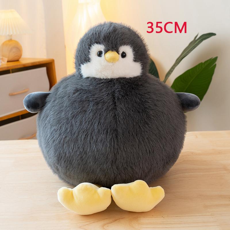 Fluffly Soft Plush Long Hair Duck Doll Adorable Stuffed Animal Kawaii Fatty Ducks Baby Cuddle Accompany Toys Pillow Girls Gift Decor gray DSD1