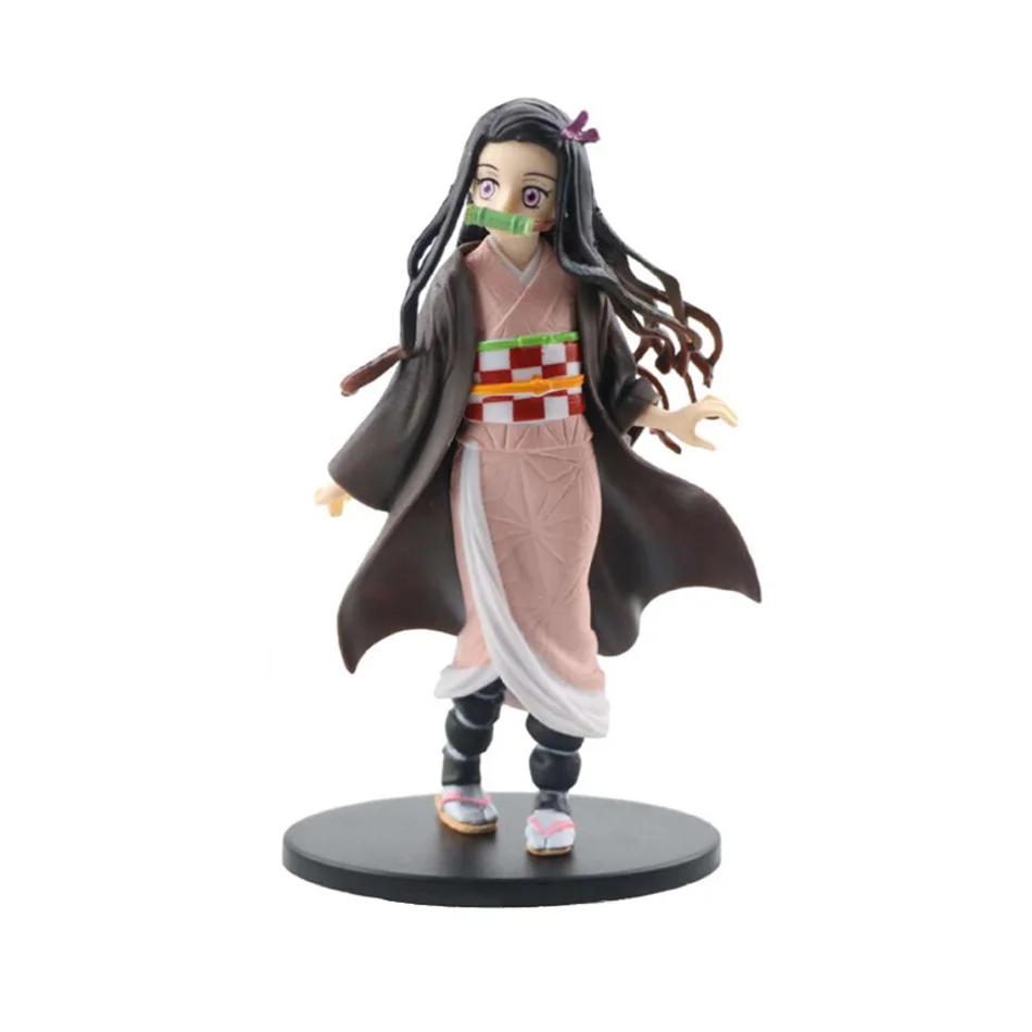 Аниме Demon Slayer Kimetsu no Yaiba фигурка Камадо Танджиро фигурка Agatsuma Zenitsu Nezuko Warrior ПВХ модель игрушки black Phone Case CSWO02