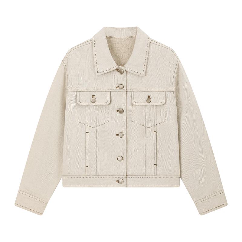 Джинсовая куртка для девочек ELLE KIDS из льна и лиоцелла 130 beige JDST online