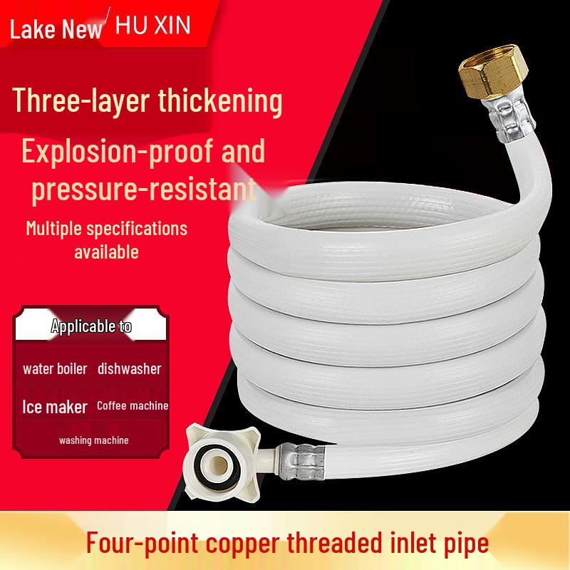 Ху Синь Полностью автоматическая стиральная машина Впускной шланг - ПВХ мягкий шланг с медной резьбой 0.5m, 100 pcs/box black TrendVibeCN