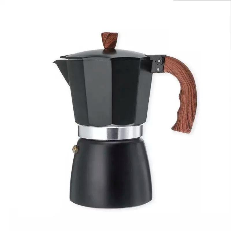 Кофеварка Leeseph Moka Pot, итальянская кофеварка объемом 150 мл, кофемашина для приготовления эспрессо на плите, ручная кубинская кофеварка для кемпинга gray Prettiest WW