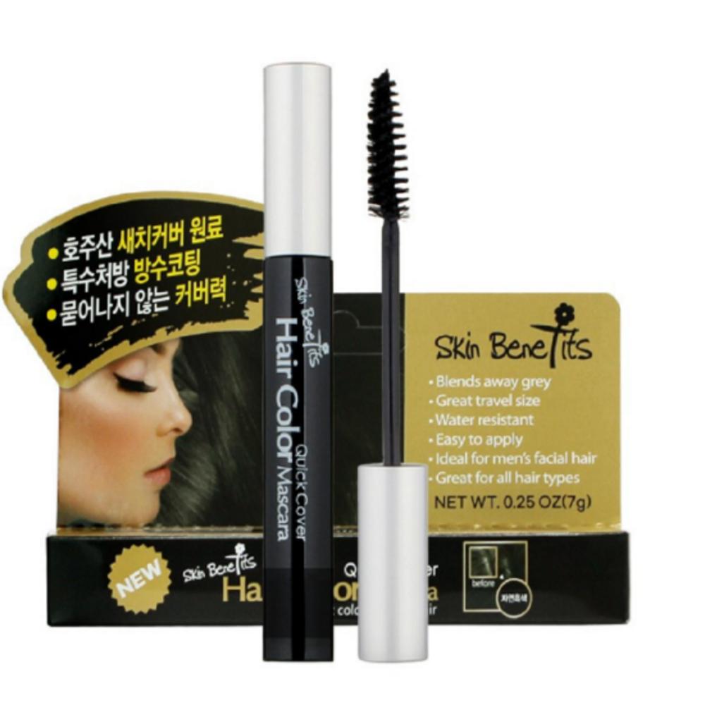Тушь для ресниц Skin Benefit 3 типа, закрашивающая седину, натурально-коричневый цвет, 2 шт. black BeautyGlam
