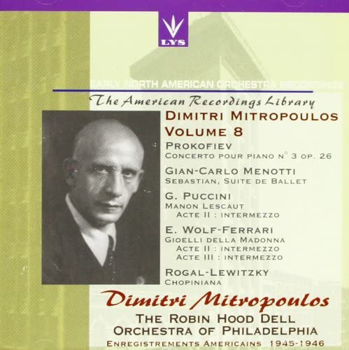CD PROKOFIEV, MENOTTI, PUCCINI; CHOPIN - Prokofiev;Piano Conc.3/Meno  LYS294 Non Japan Classical Used RecordCityJP