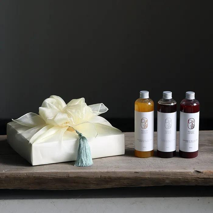 [Боджоги упаковка] Фруктовый сироп 3 вида подарочный набор Lemon+Kumquat+Mojito gray BeautyGlam