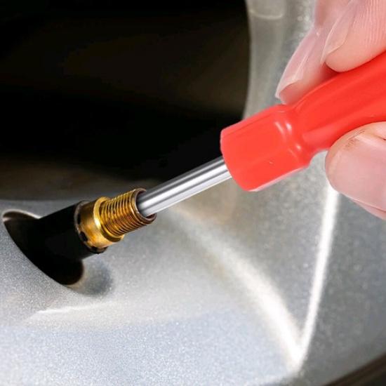 1Pc Car Tire Valve Core Removal Tools Wrench Screwdriver Core Repair Accessories red 16239703772