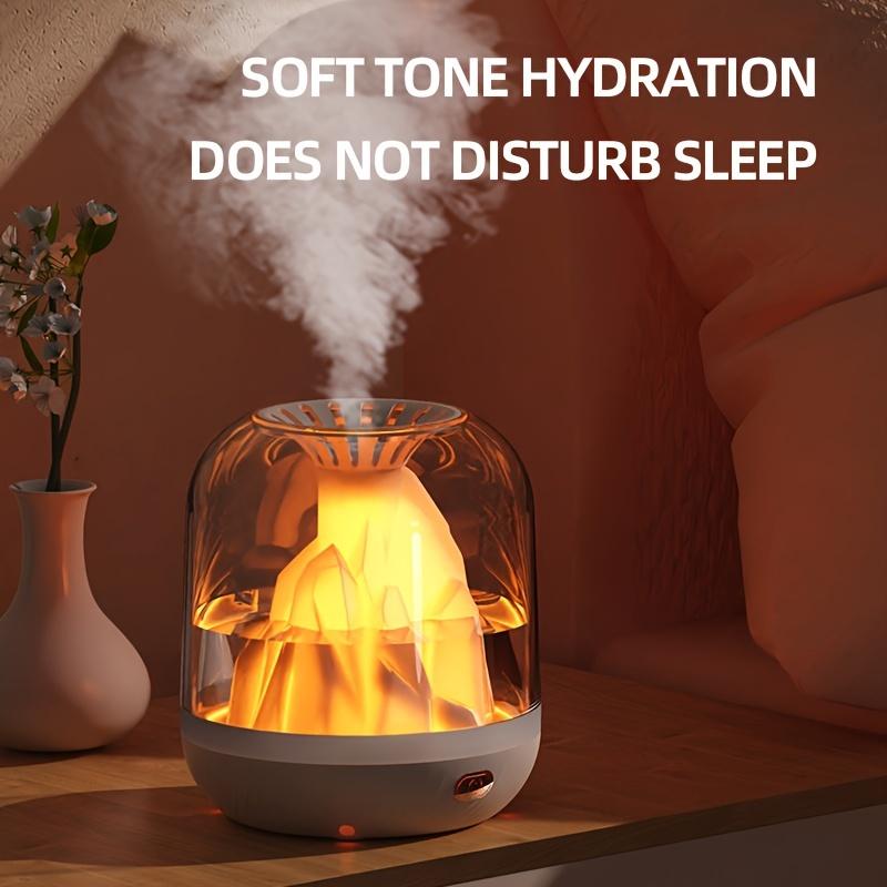 Увлажнитель воздуха Volcanic Humidifier 30,43 унции Портативный диффузор тумана с успокаивающим ночным светом Расслабляющий арома-спрей Низкий уровень шума Настольный увлажнитель воздуха со светодиодной подсветкой белый TrendyFinds