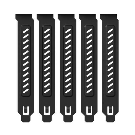 5 шт. Металлическая заглушка слота PCI для корпуса ПК, кронштейн, крышка вентиляционного отверстия GPU для корпуса компьютера, пыле- и ржавчиностойкая пластина для рассеивания тепла для улучшения воздушного потока чёрный Beauty top