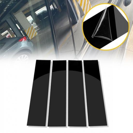 2004-2014 F-150 Fit Ford Super F150 Crew Pillar Piano Cab Post Black Door Trim black Ad dfdf