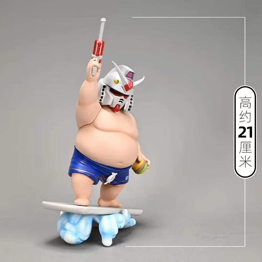 Big muscle tyrant, protein powder, fat boy, surfing ancestor, eye glow, doll ornament, model, boxed figure. beige cqqa