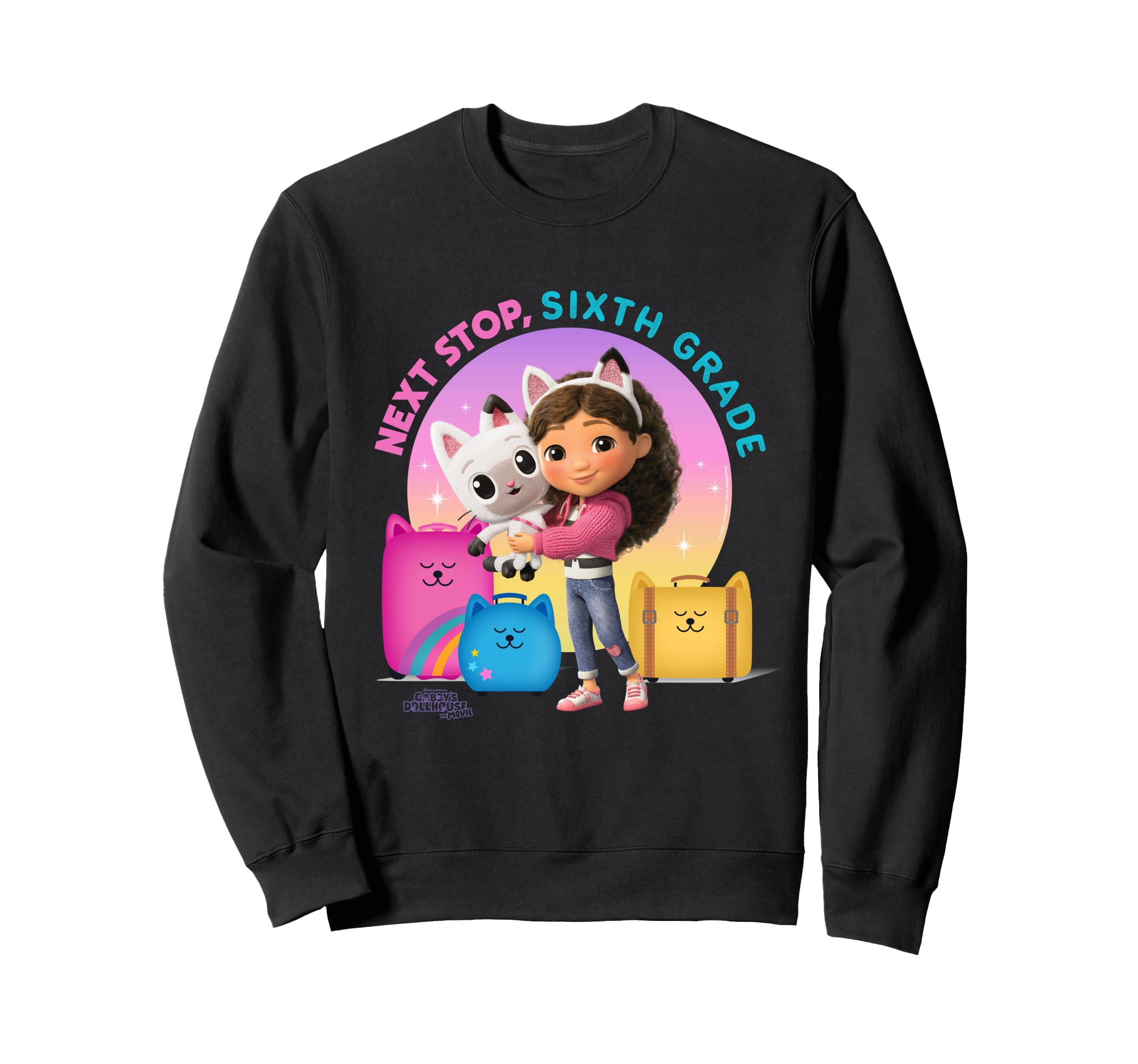 Свитшот DreamWorks Gabby s Dollhouse Следующая остановка шестой класс black RURI Japan product