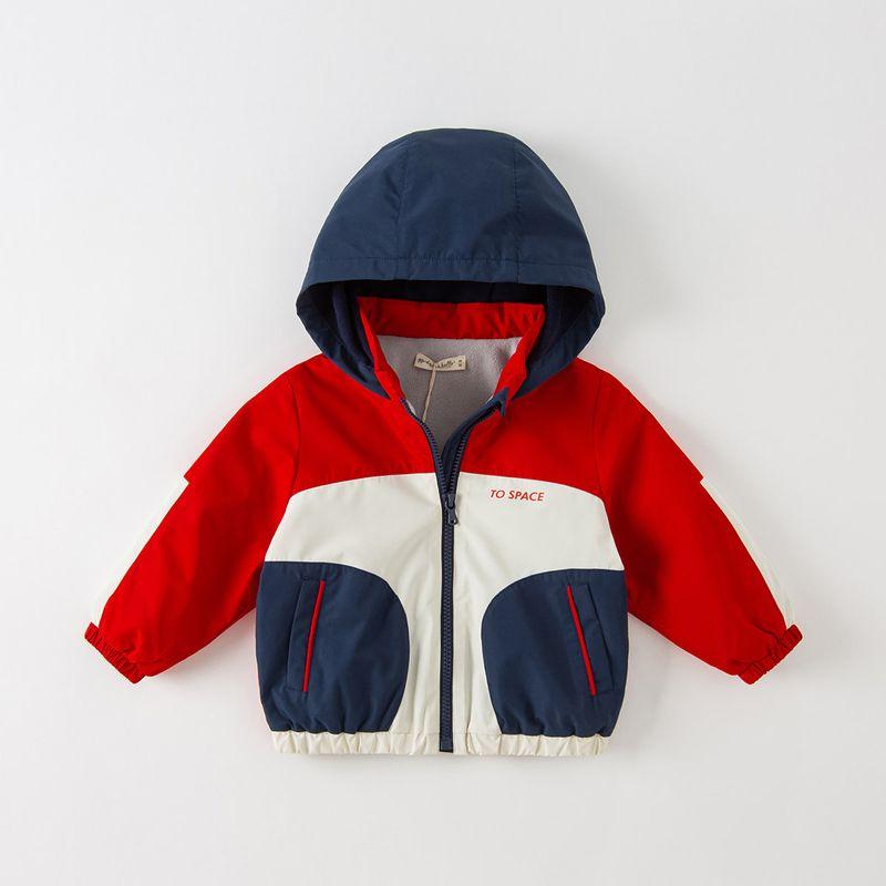 David Bella Boys  Winter Jacket, Children s Fleece Windbreaker, Cotton Coat, Warm Cotton Clothing for Boys, New Year s Jacket Red [Fleece Style] [Ready Stock] 100 red TAOMall