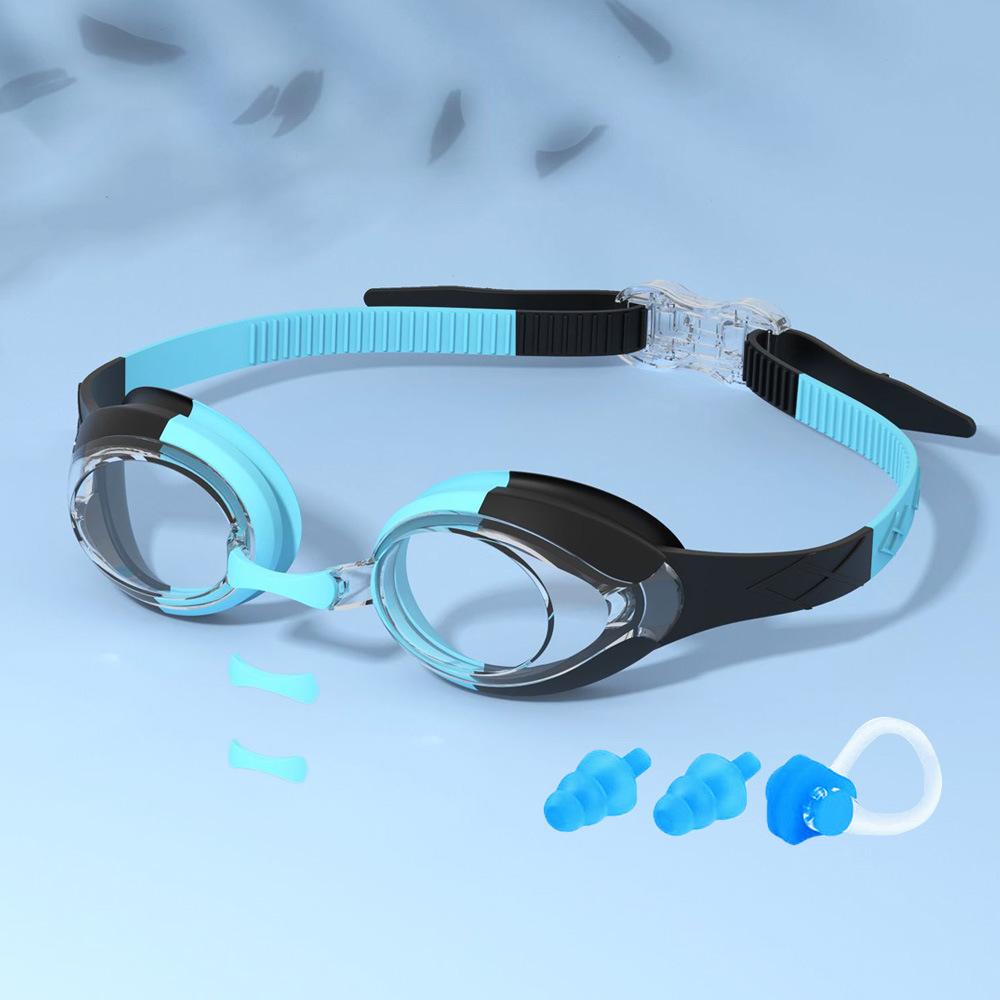 Childrens swimming goggles high definition waterproof and anti-fog swimming glasses black ddffd1