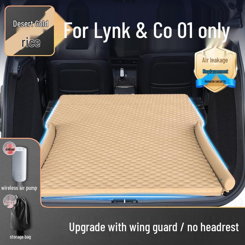 Кровать для автомобиля Lynk & Co 01: Автоматический надувной матрас на заднее сиденье Lynk & Co 01 2024 black GearUp AutoMoto