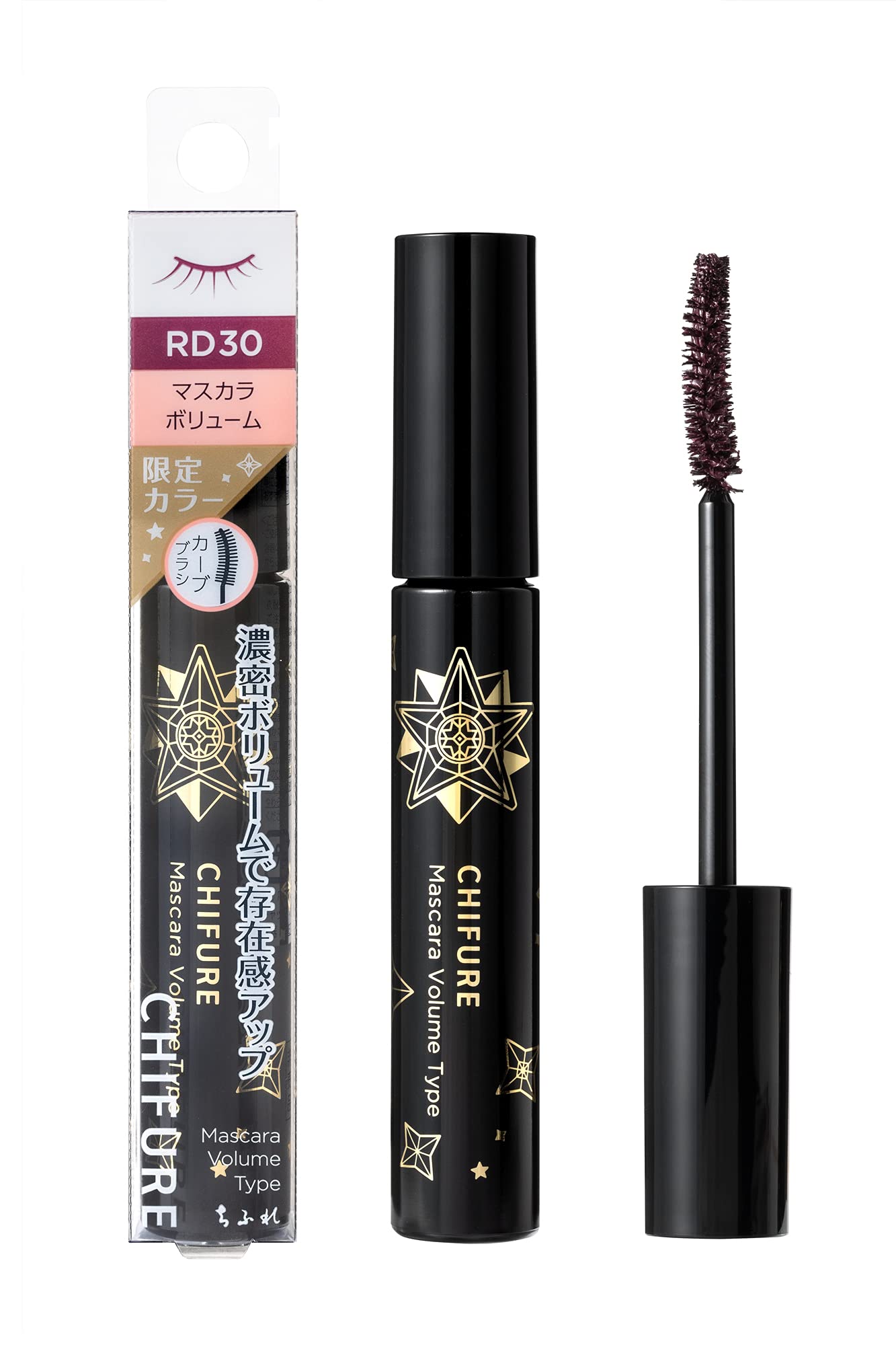 Chifure Mascara Volume Type RD30 Wine Red Unscented 1 piece [Limited Color] black