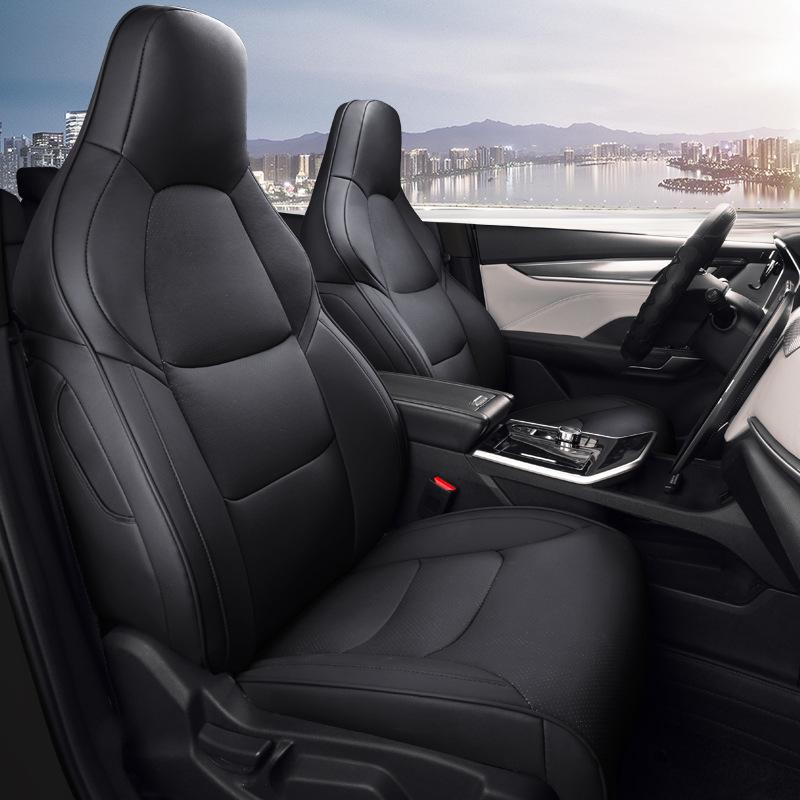 Chery Automobile All-Season Leather Car Seat Cover - Full Wrap for Five Seats Regular Leather gray GearUp AutoMoto