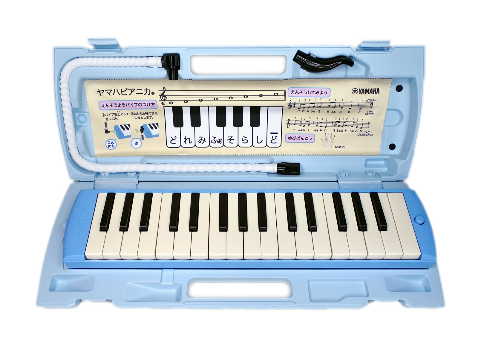 Ткань Yamaha Pianica Keyboard Harmonica 32 клавиши Синий Соответствует Закону о санитарии пищевых продуктов Стремление к простоте использования для детей Аналогичный цвет Пластик жесткий синий MJ Select