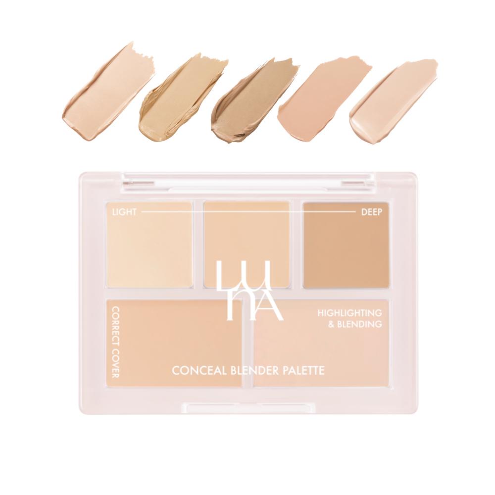 Палитра теней Luna Conceal Blender Palette 4 цвета 03 Perfect Cover Natural white