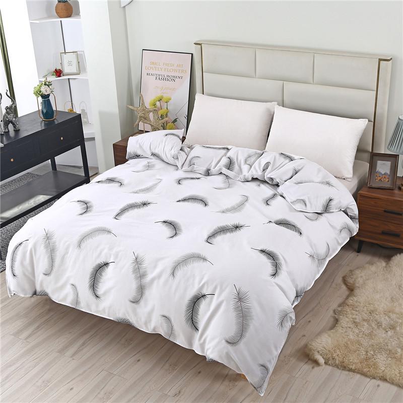 1Pc Cotton High-Grade Printed Zipper Duvet Cover Available In A Variety Of Sizes And Custom Sizes 120cmx200cm gray Softura