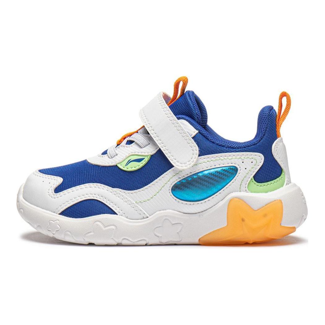 Li Ning Kids Удобные нескользящие амортизирующие низкие повседневные туфли Детские повседневные туфли белого и синего цвета YKNU020-1 25 blue Li-Ning