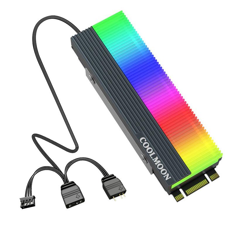 5V ARGB Sync Компьютер 2280 SSD M2 Радиатор ПК RGB M.2 Nvme Кулер Радиатор Эффект Бесконечной Бездны black Kings City
