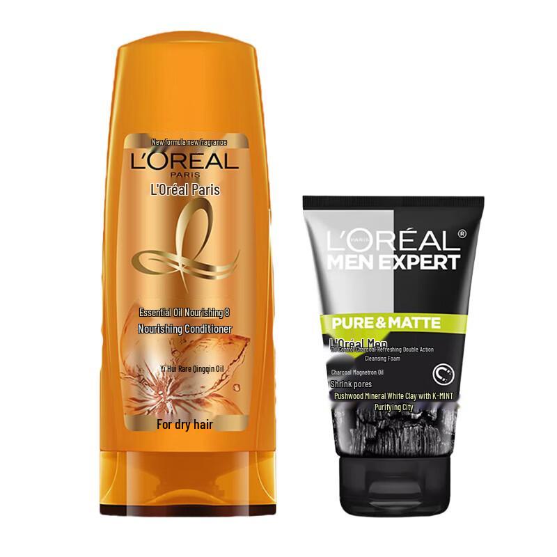Набор L Oreal Men Expert Гель для умывания и Кондиционер для лица Контроль жирности black JDST online