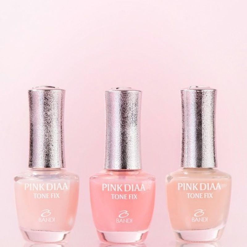 Лак для ногтей Pink Diamond Tone Fix 3 типа Milky tone-up gray Beauty Luxe
