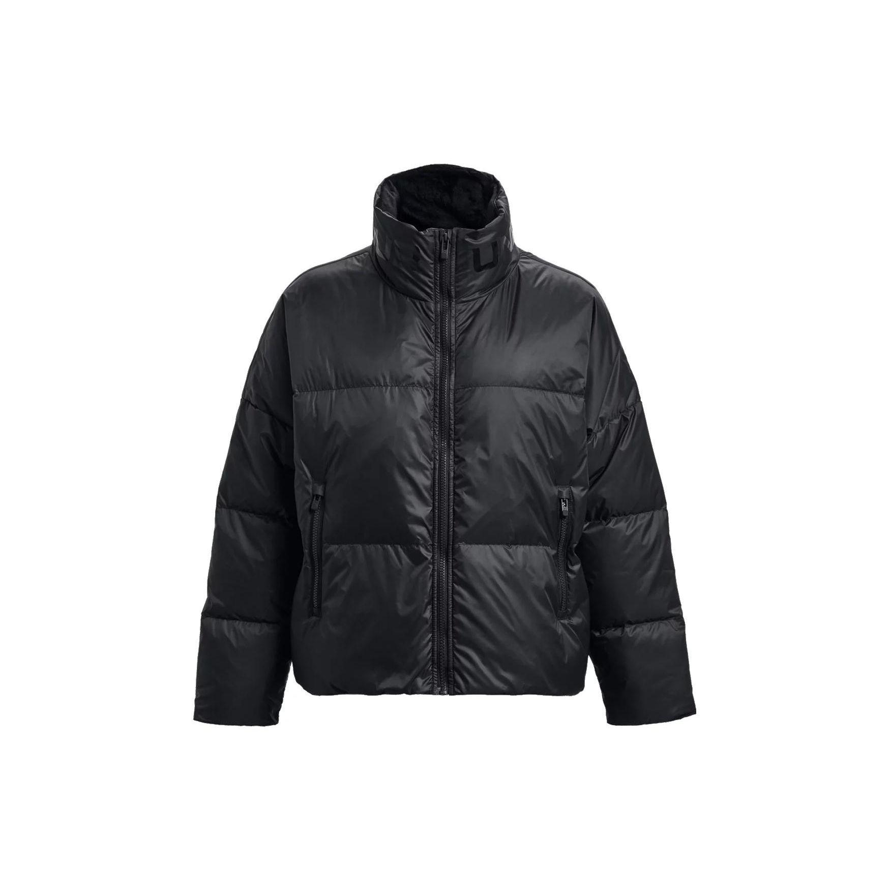 Under Armour ColdGear Инфракрасный пуховик свободного покроя с капюшоном Женская верхняя одежда Черный 1378858-001 XL black