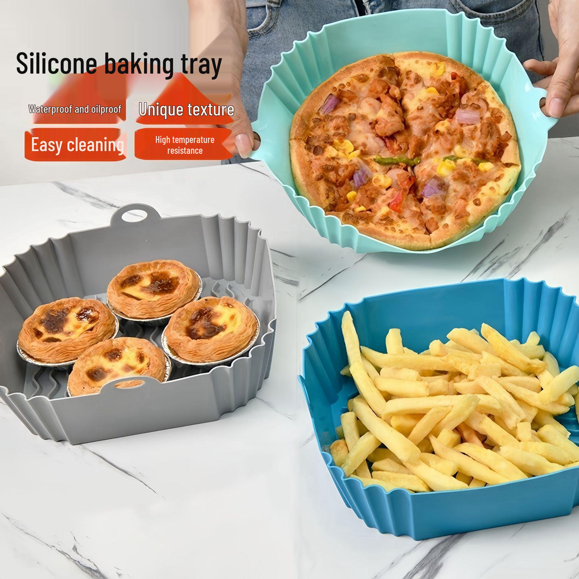Силиконовая форма для выпечки и кексов для аэрофритюрницы 8-inch square air fryer tray multi Value Vault