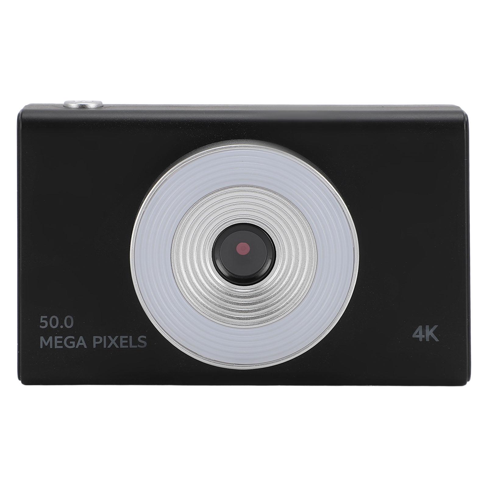Детская цифровая камера с заполняющим светом 4K HD Retro CCD 8-кратный зум для студентов, подростков, мальчиков, девочек, пожилых людей чёрный Automobile and motorcycle supplies