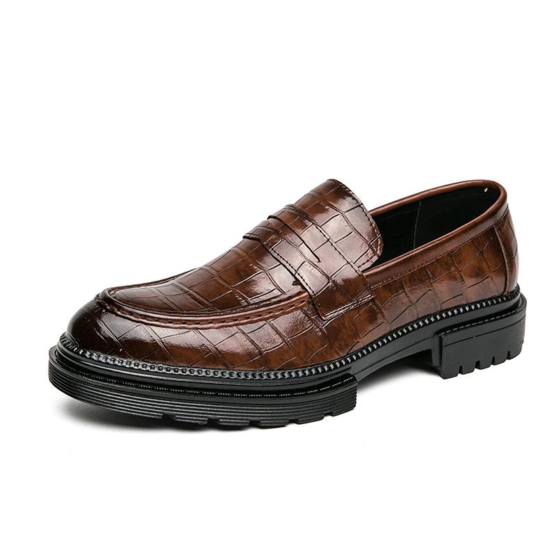Fashion Luxury Brand British Classic Round Head Dress Shoes Mens Patent Leather Black Wedding Shoes Oxford Formal Shoes Glossy Fashion 38 коричневый Sneak Spot