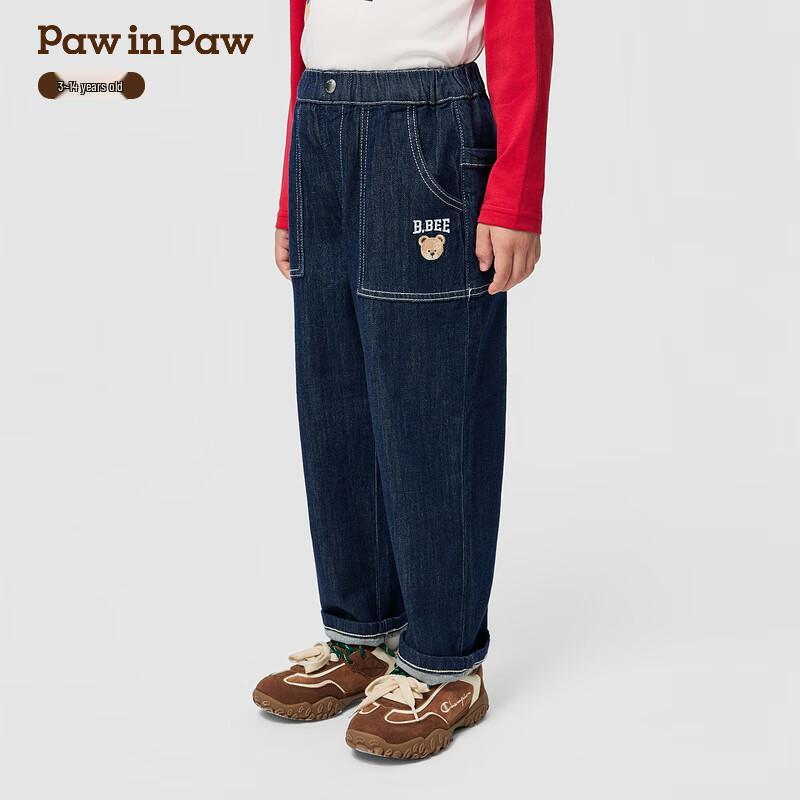 Джинсы для мальчиков PawinPaw с высокой стойкостью цвета, с рисунком мультяшного медведя, Коллекция Осень 2025 120 black JDST online
