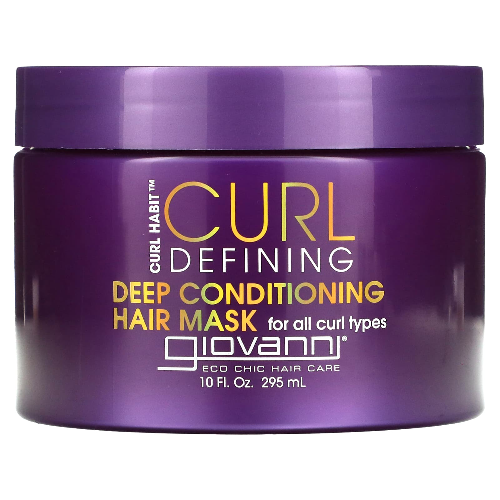 Curl Habit, Глубоко кондиционирующая маска для волос, определяющая завиток, Подходит для всех типов кудрявых волос, 295 мл(10 жидких унций) pink Giovanni
