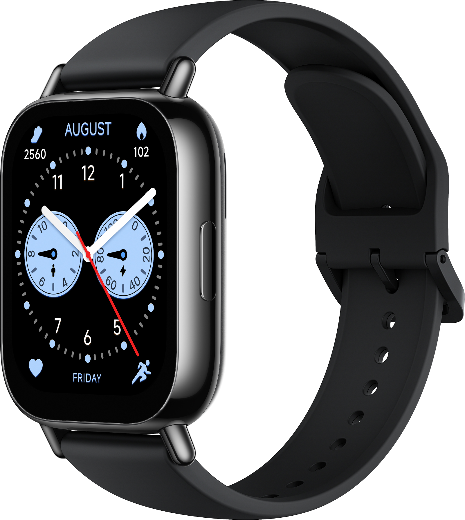 Умные часы Xiaomi REDMI Watch 5 Lite Чёрные, с чёрным ремешком BHR8789GL