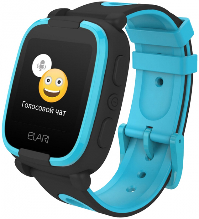 Умные часы Elari Kidphone 2 Чёрные / Голубые KP2-BLK-BLU