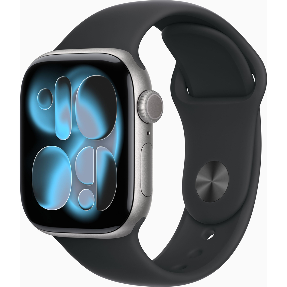 Умные часы Apple Watch Series 11 42 мм «Космический серый», с чёрным спортивным ремешком M/L MEQX4LW/A